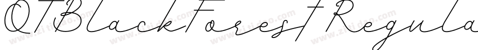 QTBlackForest Regular字体转换